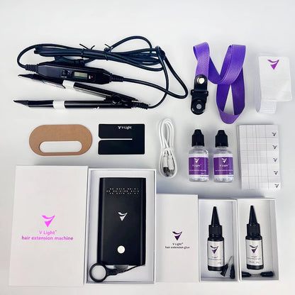 Shinehair Hair Extension Machine for Tape Original V Light Technology V light Hair extension glue Hair Extension Tools Kit Set