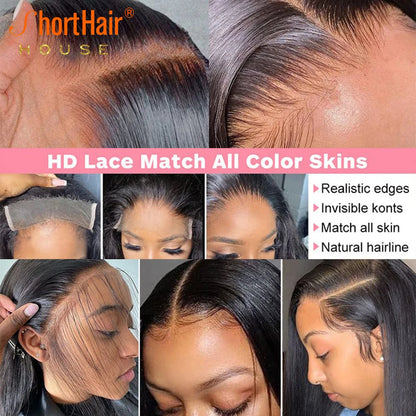 4C Hairline Kinky Curly 13x4 Invisible HD Lace Frontal Human Hair 5x5 Lace Closures Only Brazilian Curly Baby Hair Small Knots