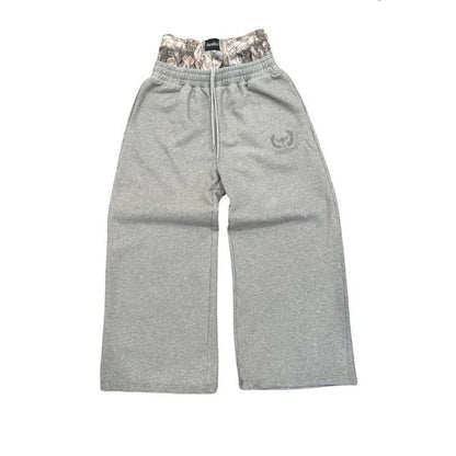 Y2K Trend Sweatpants Camouflage Embroidered Pattern Streetwear Men Women Clothing Retro Camo Baggy Pants Unisex Wide Leg Pants