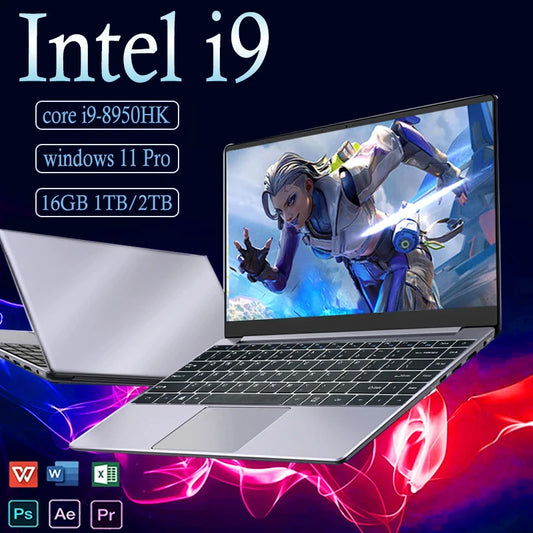 14.1'' Study Laptop Computer Windows 11 Intel Core i9 8950HK 16GB DDR4 1TB 2TB SSD Laptops Office Gaming Notebook PC Computer