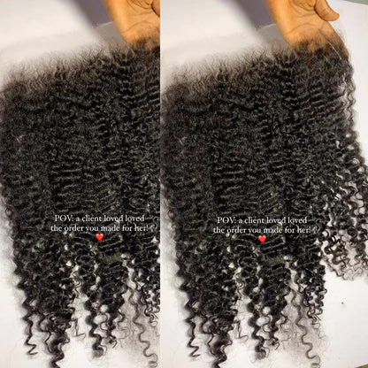 Kinky Curly 13x4 13x6 HD Lace Frontal Only Pre plucked Natural Hairline 5x5 6x6 7x7 Invisible HD Lace Closure Only Brazilian