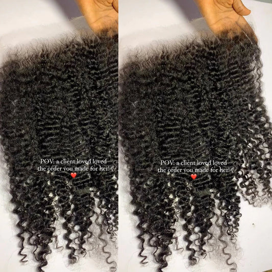 Kinky Curly 13x4 13x6 HD Lace Frontal Only Pre plucked Natural Hairline 5x5 6x6 7x7 Invisible HD Lace Closure Only Brazilian