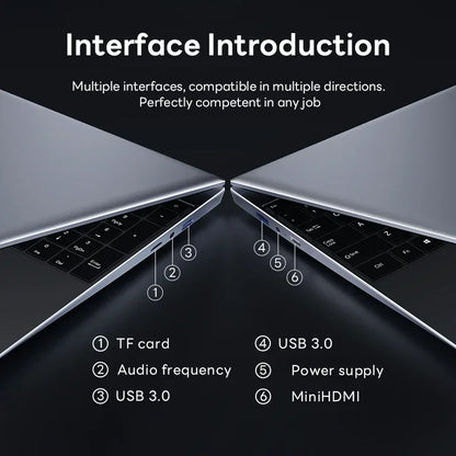 Portable Laptop Computer PC Windows 11 Intel Core i7 8500Y 15.6 Inch 16GB DDR 1TB SSD Office Laptops Fingerprint Unlock Notebook