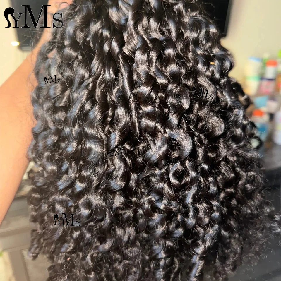 Real Burmese 3C4A Curly Human Hair 2/3/4 Bundle Deals Weft Extensions YMS Burmese Curly Raw Human Hair Bundles Weave Full Head