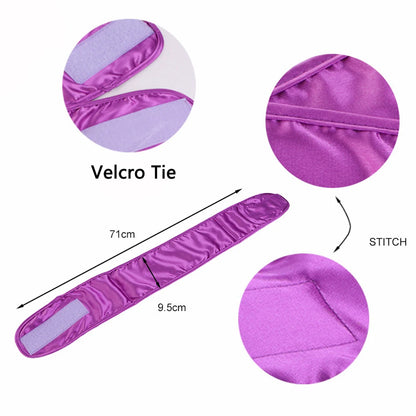 Women Silky satin Adjustable SPA Facial Headband Bath Makeup Hair Band Headbands for Face Washing Soft Toweling Hair Accessories