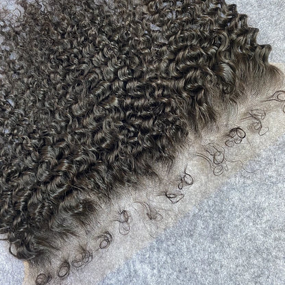 Invisible 13x6 HD Lace Frontal Deep Curly Edges Baby Hair PrePlucked Melt Skin Real HD Lace Curly 5x5 6x6 HD Lace Closure Only