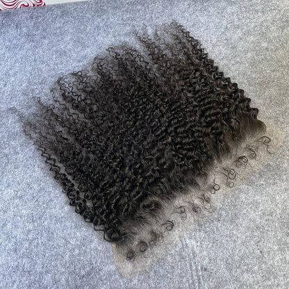 Invisible 13x6 HD Lace Frontal Deep Curly Edges Baby Hair PrePlucked Melt Skin Real HD Lace Curly 5x5 6x6 HD Lace Closure Only