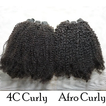 Human Hair Weft Different 4C Afro Kinky Jerry Curly Kinky Straight Yaki Jerry Curly Virgin Brazilian Human Hair Bundles Weaving