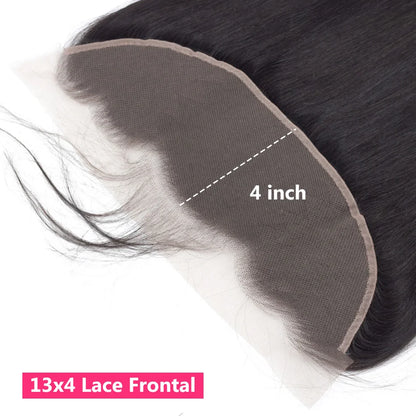 Gabrielle 13x6 13x4 Lace Frontal Brazilian Straight Human Hair HD Lace Frontals Only Pre plucked Natural Color Remy Hair