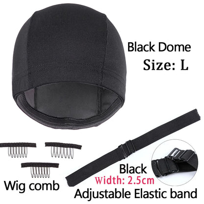 Professional Wig Making Caps Wig Clip Elastic Band For Wigs Nylon Mesh Beige Black Mesh For Wig Dome Hair Net For DIY Wigs