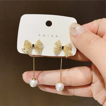New Fashion Trend Unique Design Elegant Delicate Zircon Butterfly Tassel Earrings For Women Jewelry Wedding Party Premium Gifts