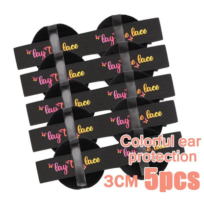 Elastic Bands For Wig With Ear Cover 3/5Pcs Melting Edge Band For Wigs Babys Hair Edges Control Band For Keeping Wigs In Place