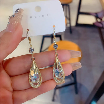 New Fashion Trend Unique Design Elegant Delicate Zircon Butterfly Tassel Earrings For Women Jewelry Wedding Party Premium Gifts