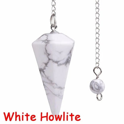 Natural Stone Quartz Agates Pendant Reiki Healing Cone Amethyst Charm Pendulum Pendants For Divination Dowsing Reiki Crystals