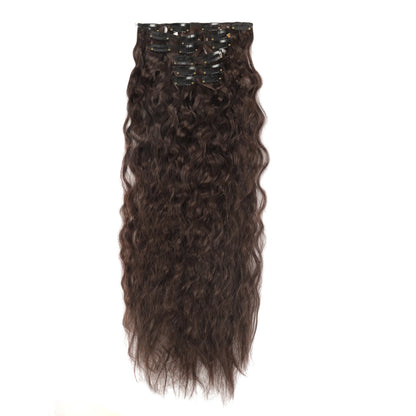 Synthetic Curly Clip In Hair Extensions Natural Hairpieces Hair Extensions Clip in 7 Pcs Full Head Organic Clip in Extensions