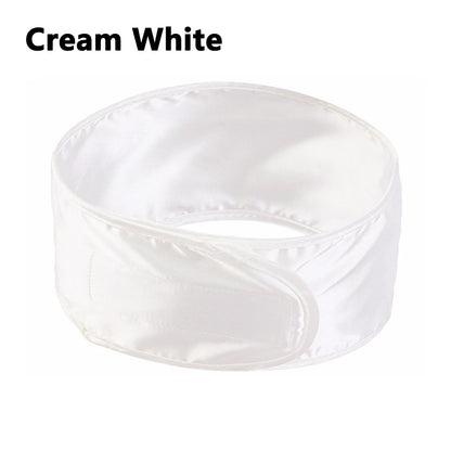 Women Silky satin Adjustable SPA Facial Headband Bath Makeup Hair Band Headbands for Face Washing Soft Toweling Hair Accessories