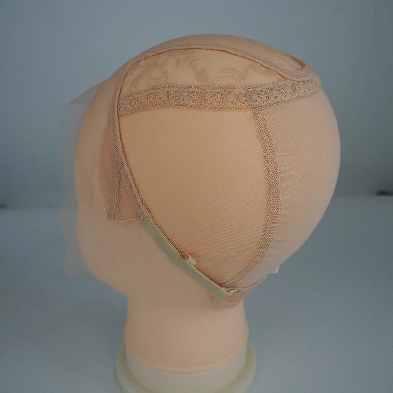 2X6 INCH T tape Lace Wig Caps for Making middle U part lace  wigs