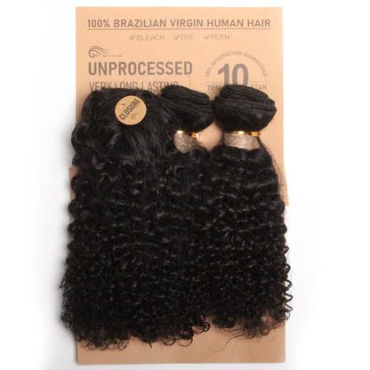 Short Ombre Human Hair Bundles with Closure Brazilian Jerry Curly Bundles with Closure 8 10 12inch Short Natural Human Hair