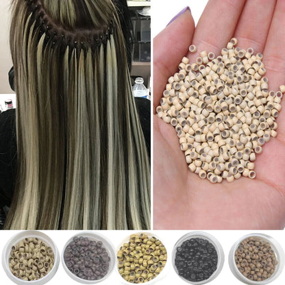 500Units Nano Micro Ring With Silicone Hair Nano Rings 4.0mm Nano Micro Beads Micro Hair Ring Mini Human Hair For Nano Rings