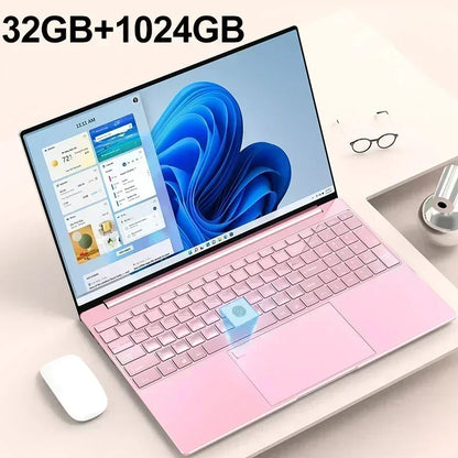 15.6" Portable Laptop Windows 11 32GB Ram DDR4 2TB SSD  Notebook Pc Gamer Intel N5095 Office Computer with Backlit Fingerprint