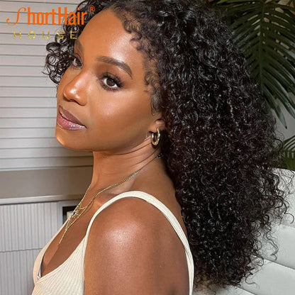 4C Hairline Kinky Curly 13x4 Invisible HD Lace Frontal Human Hair 5x5 Lace Closures Only Brazilian Curly Baby Hair Small Knots
