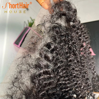 4C Hairline Kinky Curly 13x4 Invisible HD Lace Frontal Human Hair 5x5 Lace Closures Only Brazilian Curly Baby Hair Small Knots