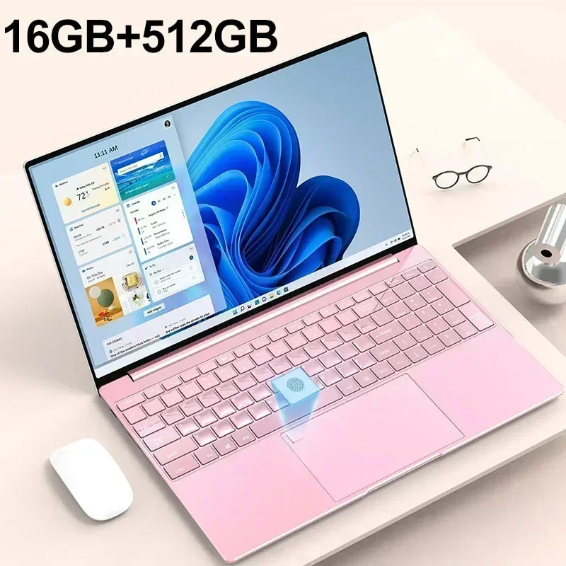 15.6" Portable Laptop Windows 11 32GB Ram DDR4 2TB SSD  Notebook Pc Gamer Intel N5095 Office Computer with Backlit Fingerprint
