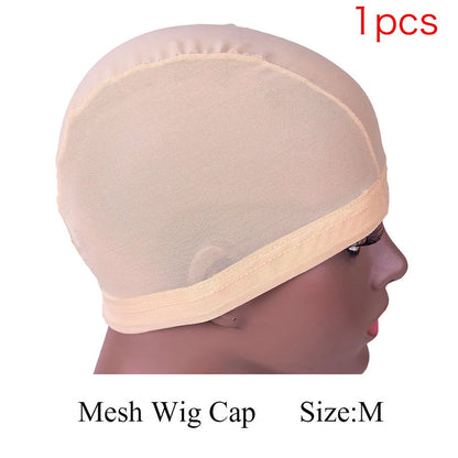 Professional Wig Making Caps Wig Clip Elastic Band For Wigs Nylon Mesh Beige Black Mesh For Wig Dome Hair Net For DIY Wigs
