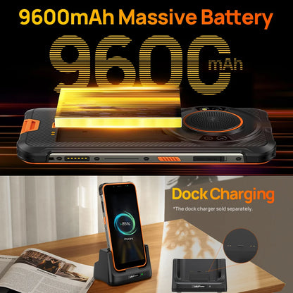 【2024 New】Ulefone Power Armor 16S ,NFC 16GB RAM 128GB ROM,50MP Camera, 9600mAh ,122dB Loudest Speaker,  Global Version ,Android