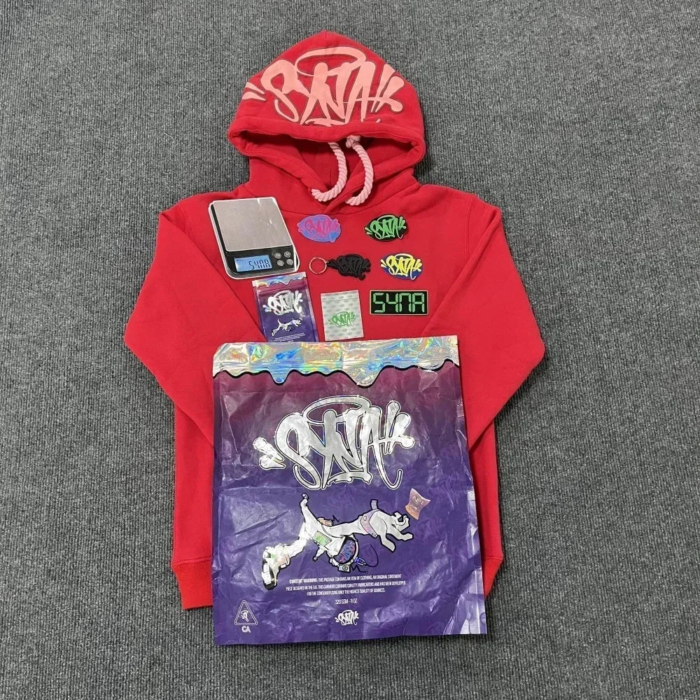 Sy UK Fashion Street Tracksuit y2k Harajuku Men's / Women's Casual Loose Hoodies Pants Hip Hop Sportswear Tops Sports Trousers