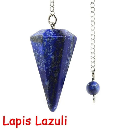 Natural Stone Quartz Agates Pendant Reiki Healing Cone Amethyst Charm Pendulum Pendants For Divination Dowsing Reiki Crystals