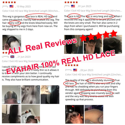 Elva Real HD Lace 5x5 13x4 HD Lace Frontal Only Melt Skin Straight Body Wave Hair Pre Plucked invisible HD Lace Closure Only