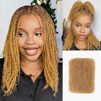 Brazilian Afro kinky Bulk Human Hair For Braiding Remy Hair Bundle Sleek Remy Bulk Hair No Attachment Peruvian QVR Afro Kinky